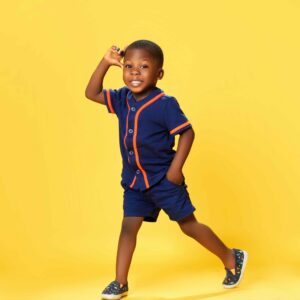 Kid with yellow background